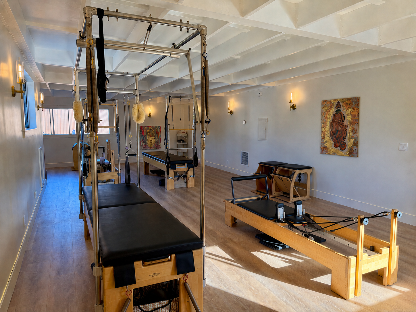 The studio — reformers and Cadillacs